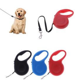 Durable Dog Leash Automatic Retractable Nylon Dog Lead Extending Puppy Walking Leads For Small Medium Dogs 3M / 5M Pet Products (Color: Black, size: 3m)