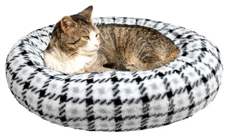 Bessie and Barnie Ultra Plush Deluxe Comfort Pet Dog & Cat Penguin Blocks Snuggle Bed (size: sm-23")