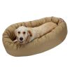 Poly/Cotton Bagel Pet Bed For Dogs, Khaki