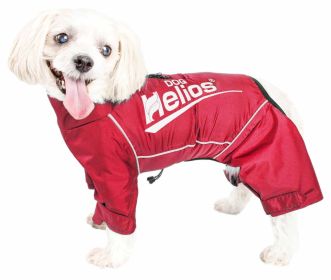 Dog Helios 'Hurricanine' Waterproof And Reflective Full Body Dog Coat Jacket W/ Heat Reflective Technology (Color: Red, size: medium)