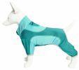 Pet Life Active 'Warm-Pup' Heathered Performance 4-Way Stretch Two-Toned Full Body Warm Up