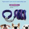 Eight-strand nylon braided dog collar leash dog chain impact blasting chain pet leash