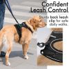 Dog Harness; No-Pull Pet Harness with 2 Leash Clips; Adjustable Soft Padded Dog Vest; Reflective No-Choke Pet Oxford Vest with Easy Control Handle for