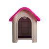 Dog House with Bowl for Small to Medium Breeds, Espresso, Beige