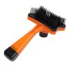 Plastic Push Brush for Cat and Dogs Pet Groom Bath Brush Hair Removal Brush Best Price